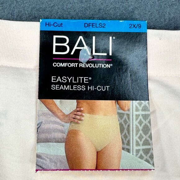 Bali Women's Size 2X 9 Panty Hi Cut Comfort Revolution Easylite Light Pink New - Picture 3 of 8
